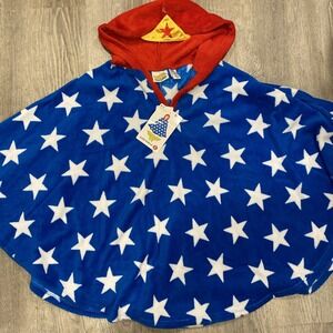 Wonder Woman Girls / Women Hooded Bathrobe‎ Poncho Size One Size Fits Most